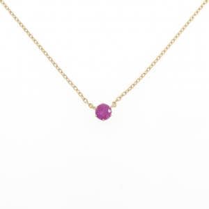 K18YG ルビー ネックレス 0.12CT