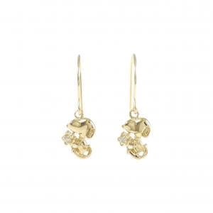 K18YG ダイヤモンド ピアス 0.01CT
