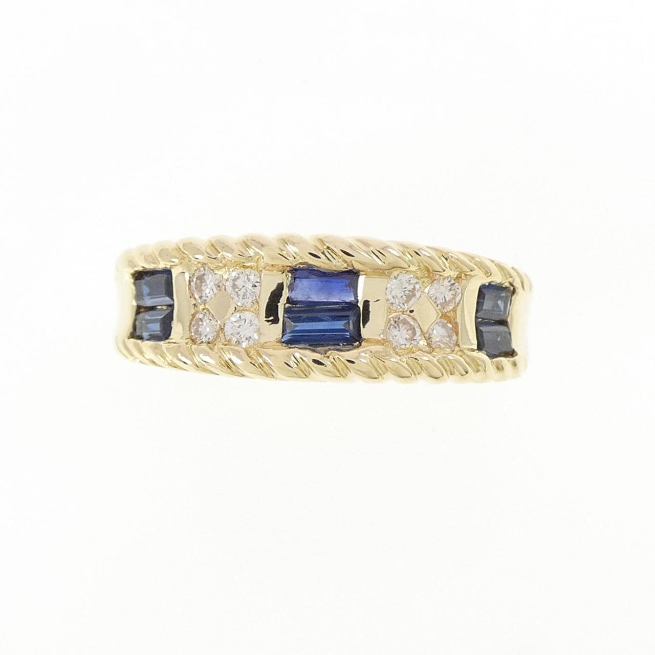 K18YG サファイヤ リング 0.35CT
