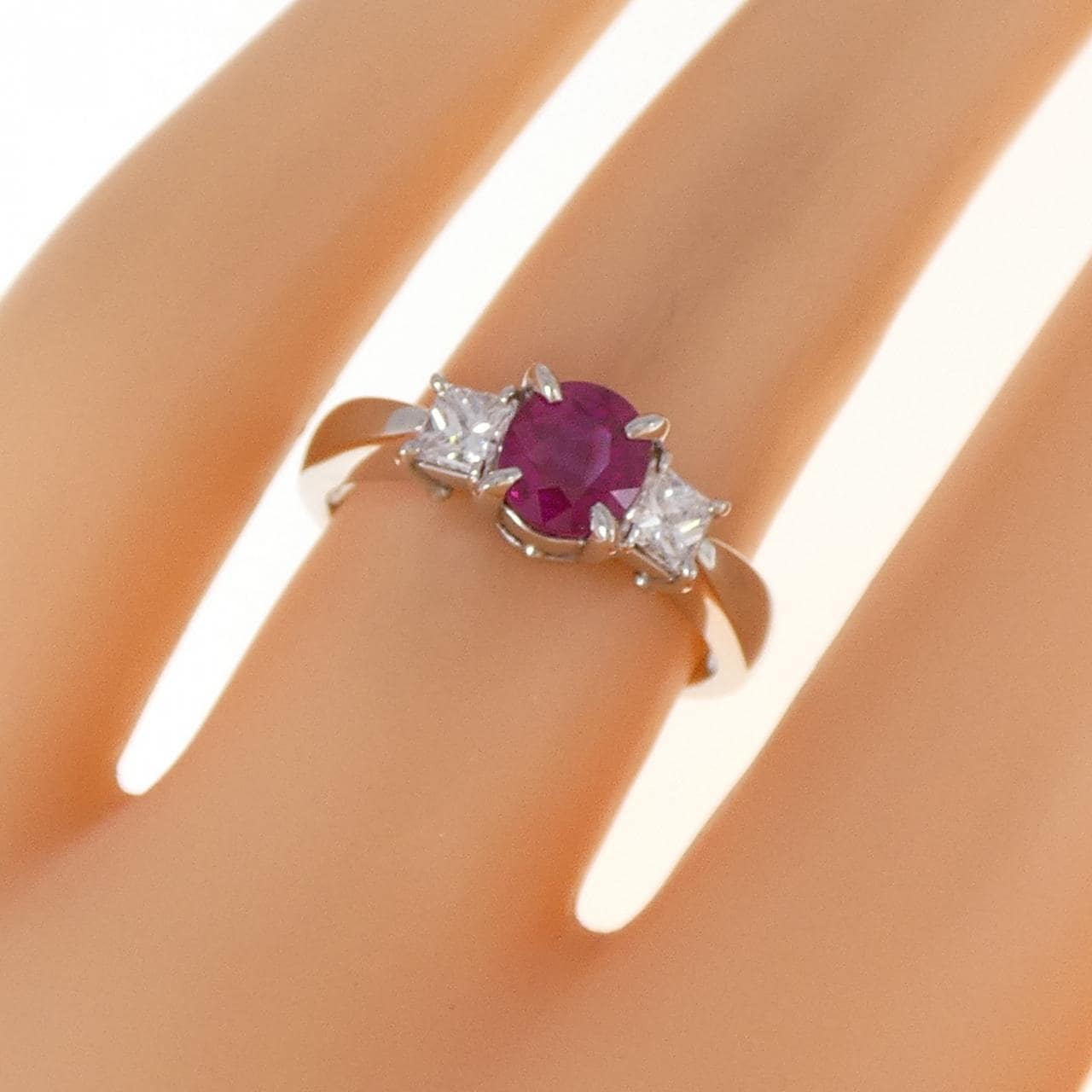 PT900紅寶石戒指1.05CT