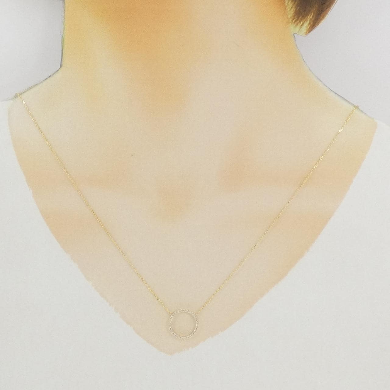 K10YG ダイヤモンド ネックレス 0.18CT