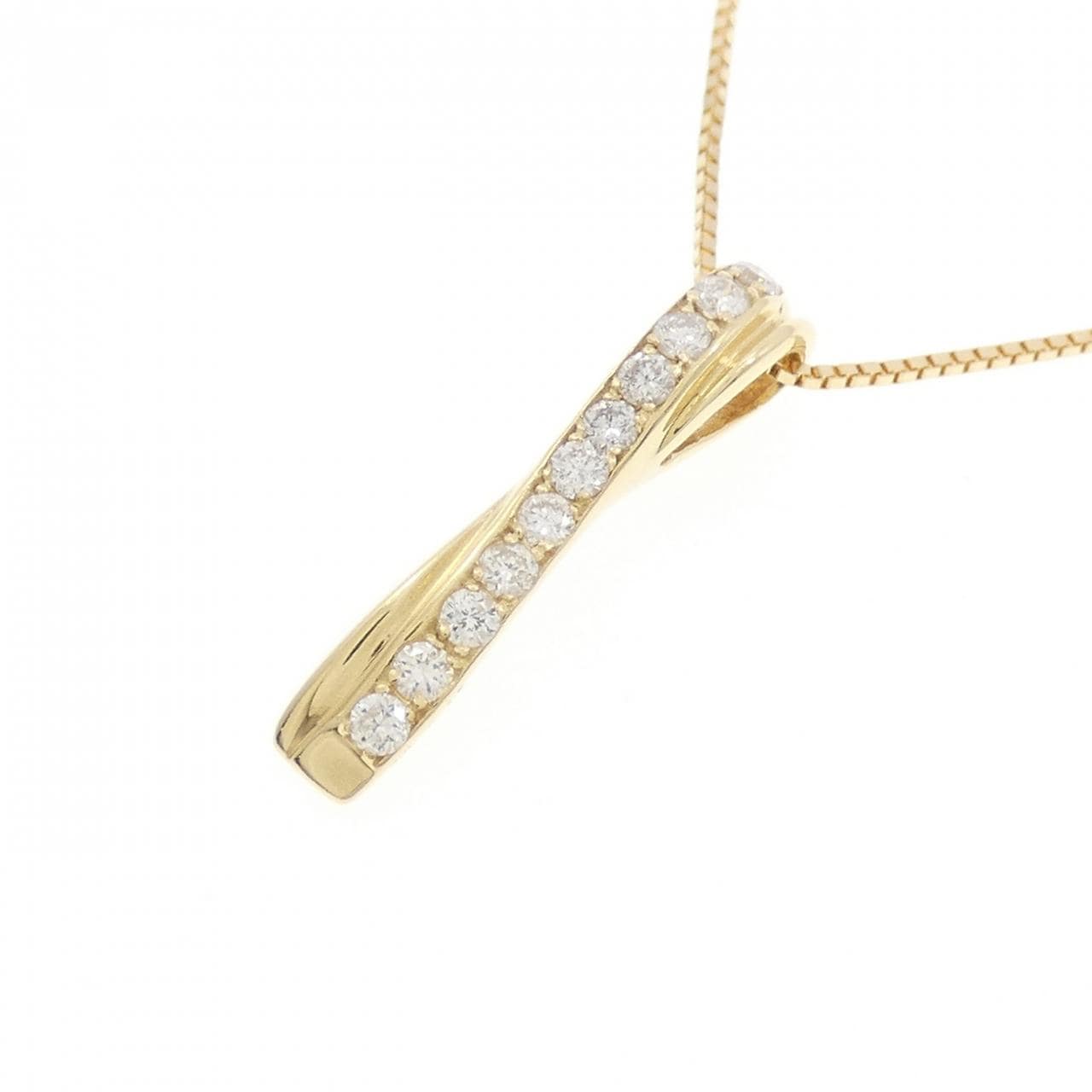 K18YG ダイヤモンド ネックレス 0.15CT