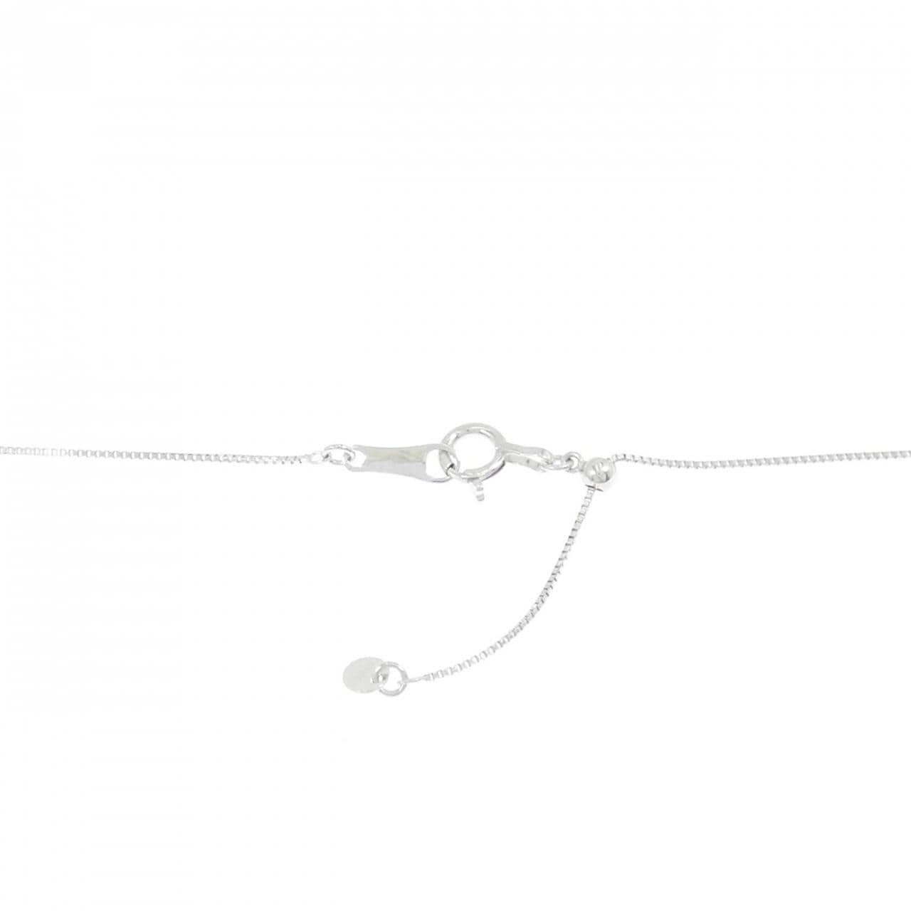 K18WG ムーン ダイヤモンド ネックレス 0.20CT