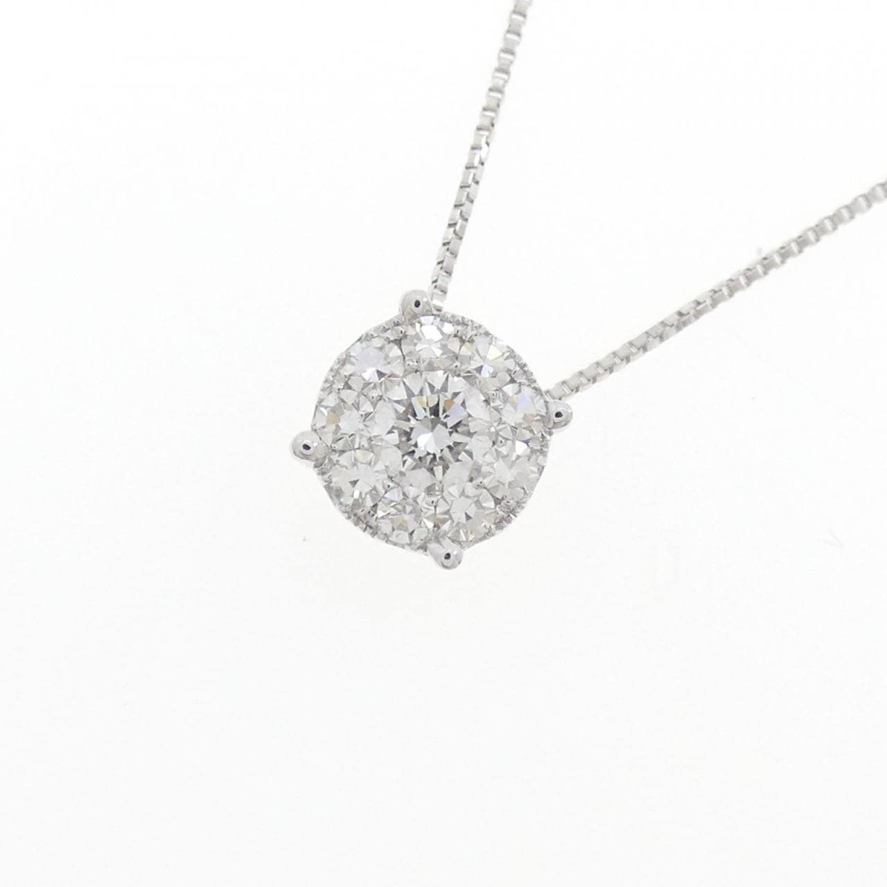 K18WG ダイヤモンド ネックレス 0.38CT