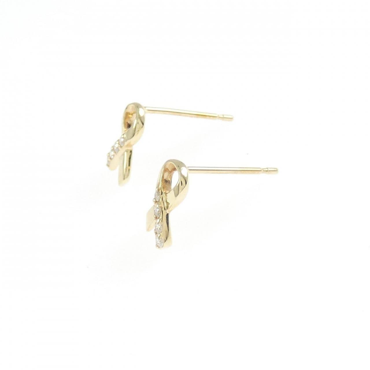 【新品】K10YG ダイヤモンド ピアス 0.04CT