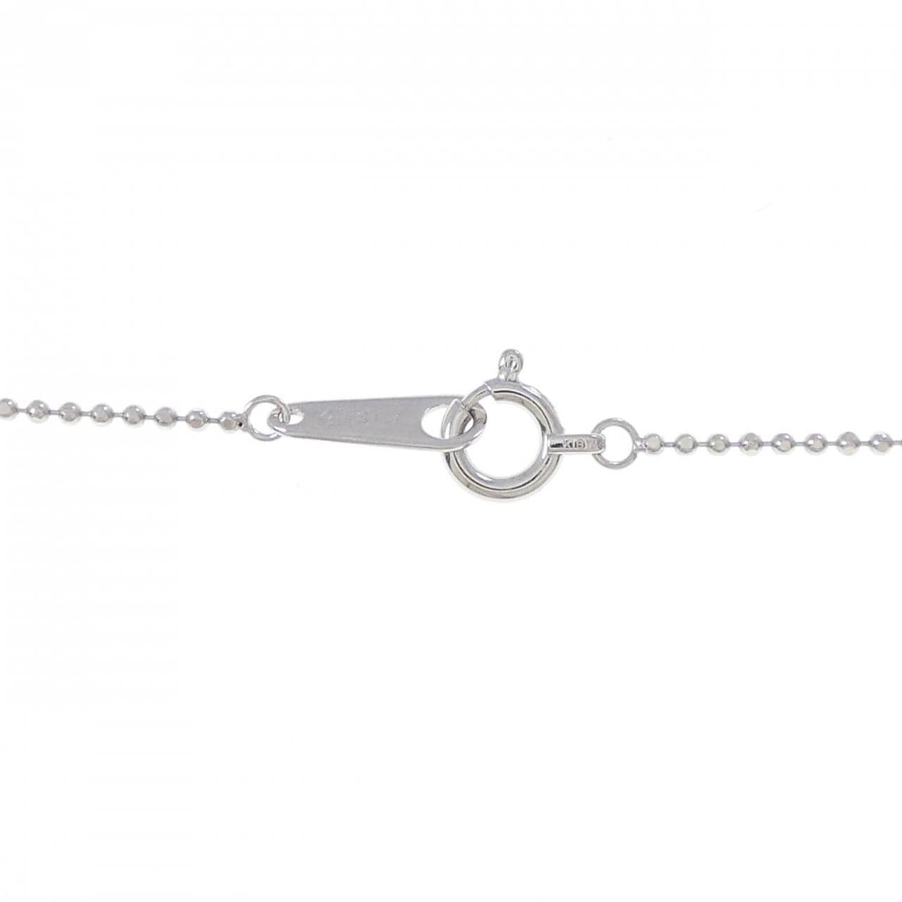 K18WG クロス ダイヤモンド ネックレス 0.12CT