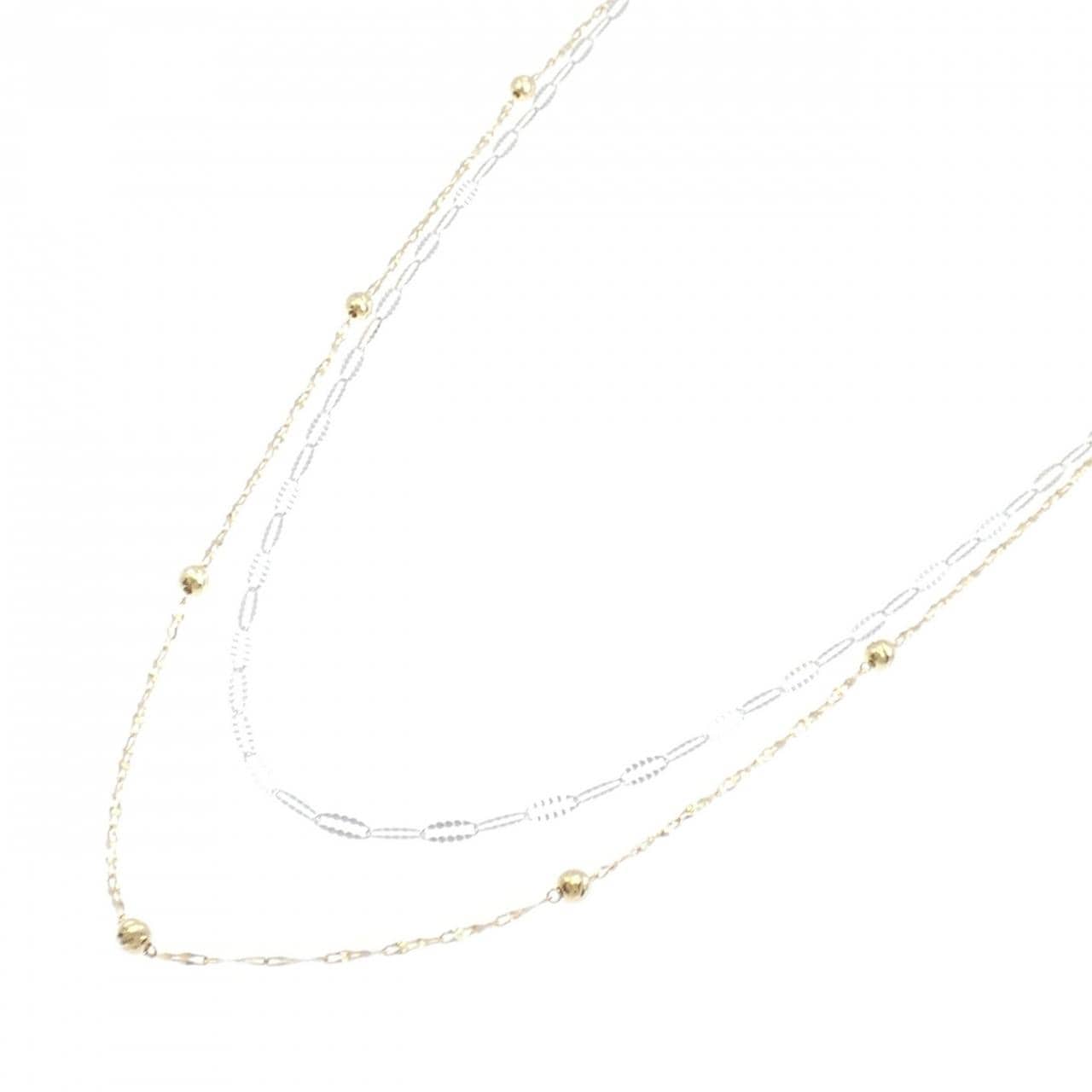 K18スリーカラー ネックレス