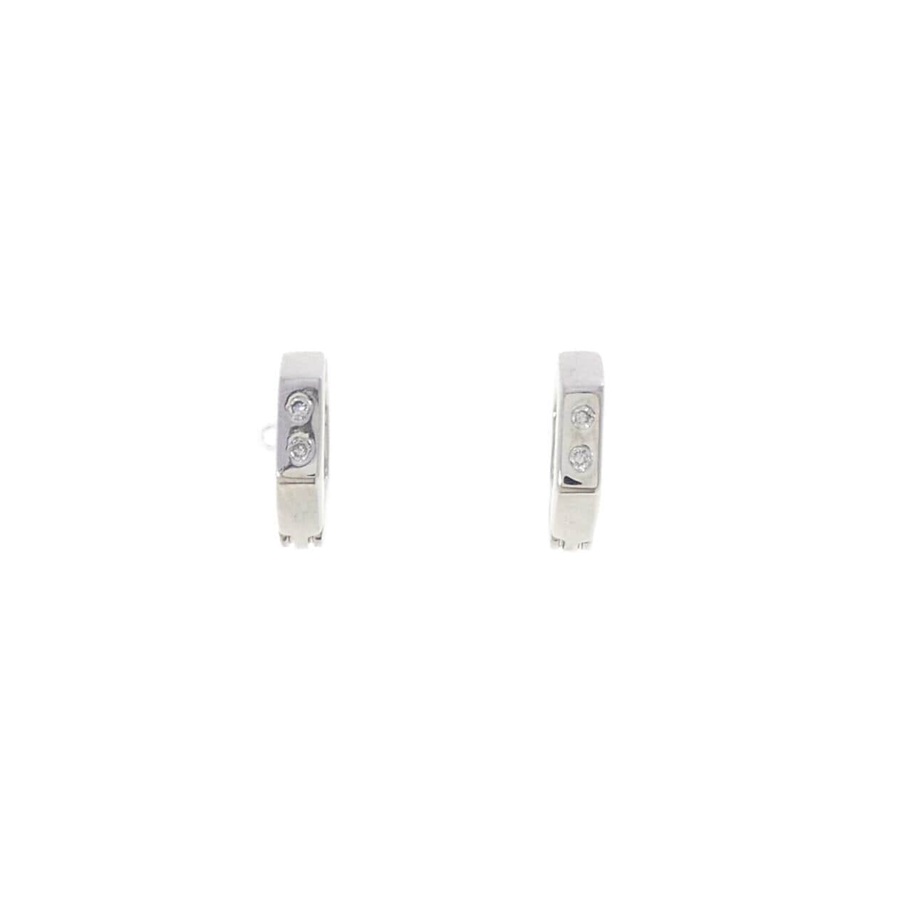 K14WG ダイヤモンド イヤリング 0.026CT