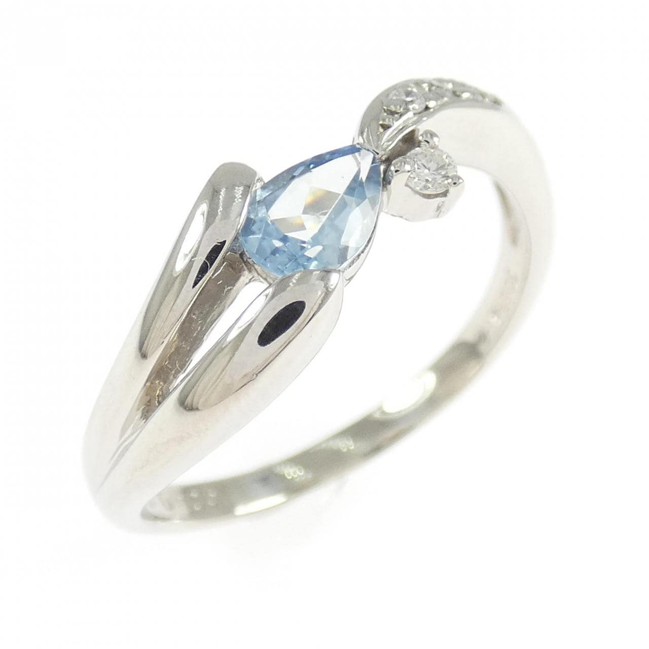PT900 アクアマリン リング 0.33CT