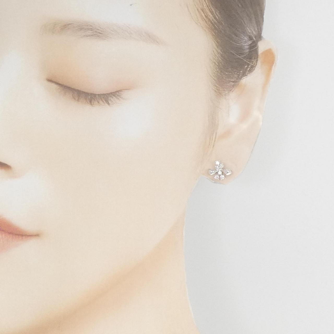 K18WG ダイヤモンド ピアス 0.26CT