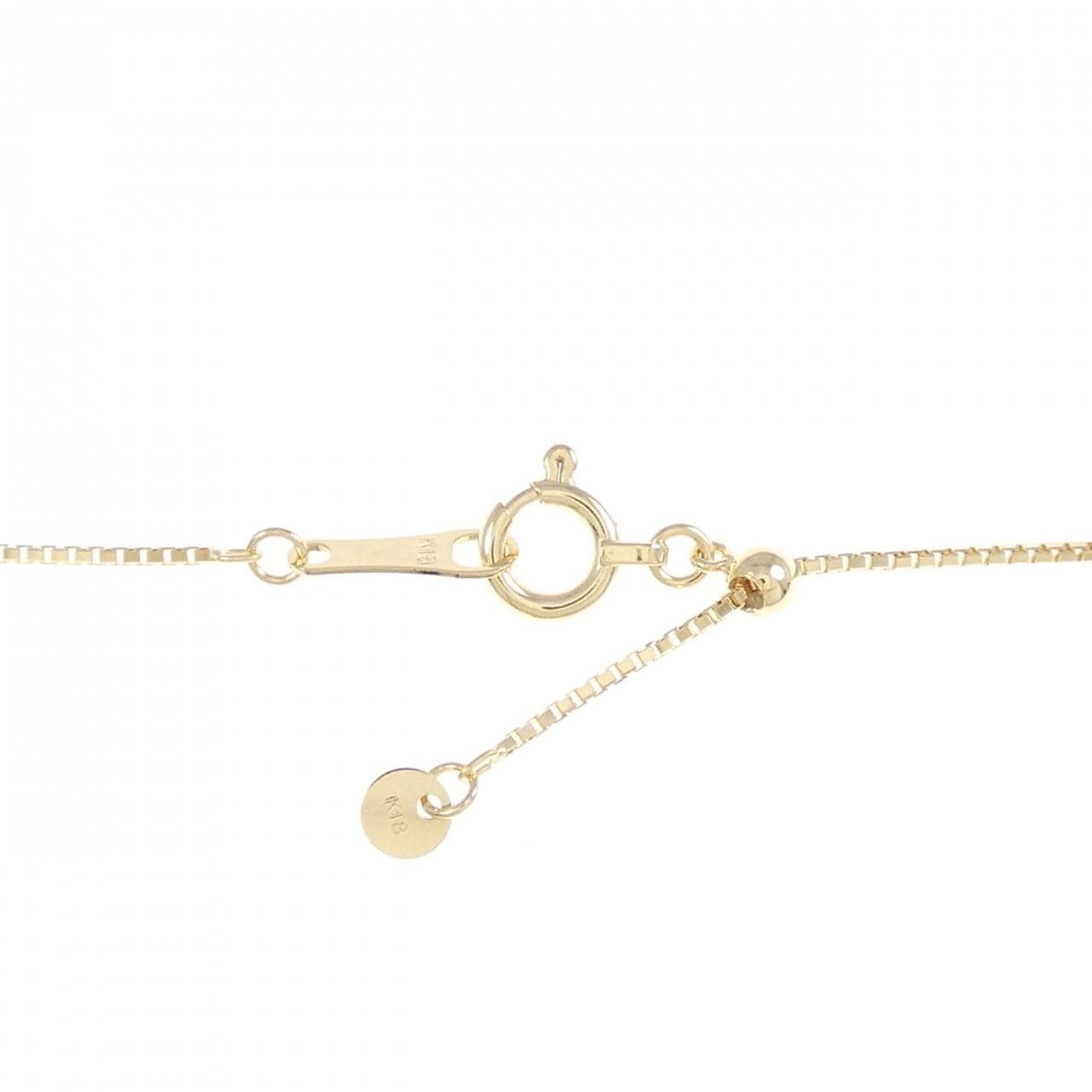 K18YG cross Diamond necklace 0.51CT