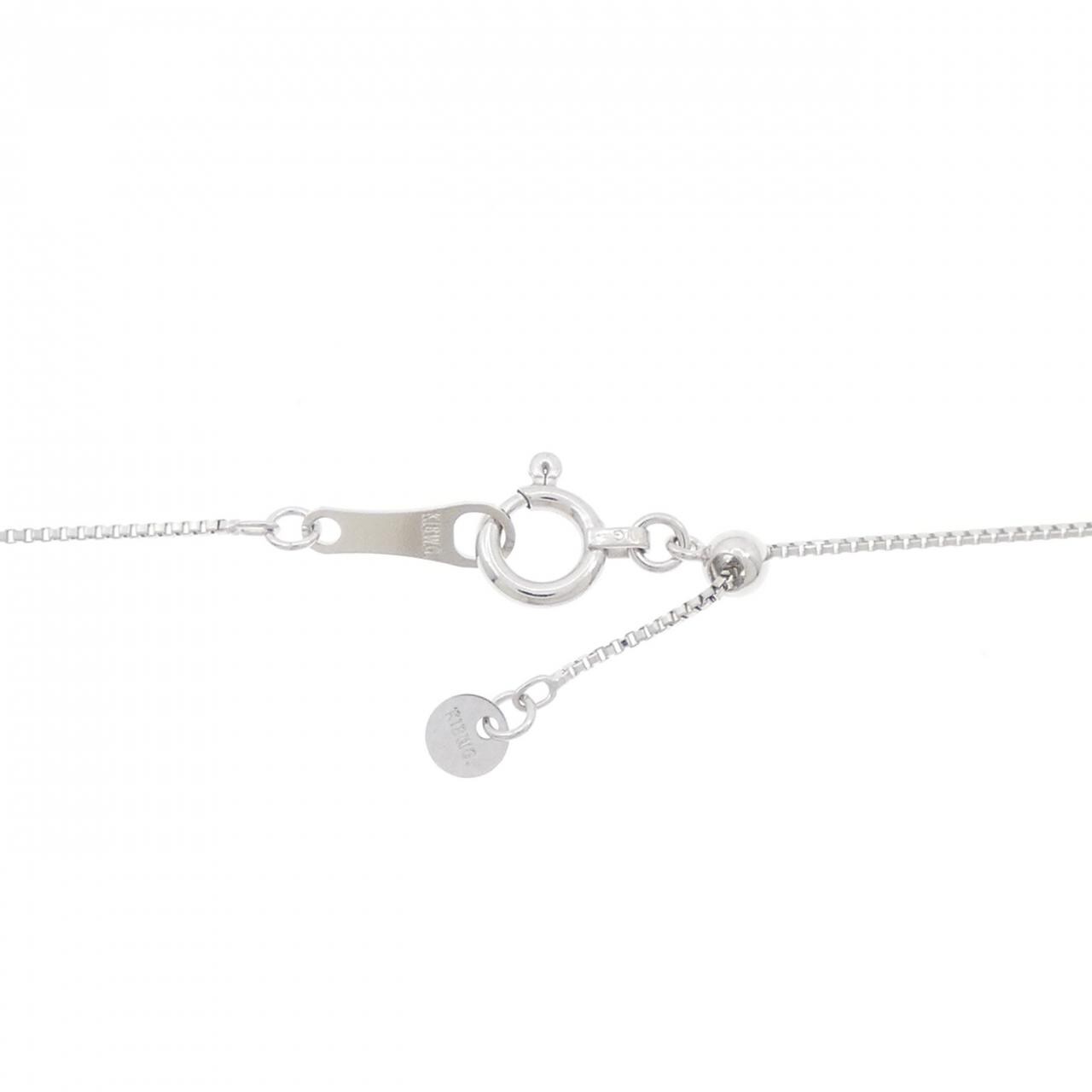 K18WG イニシャルK ダイヤモンド ネックレス 0.07CT