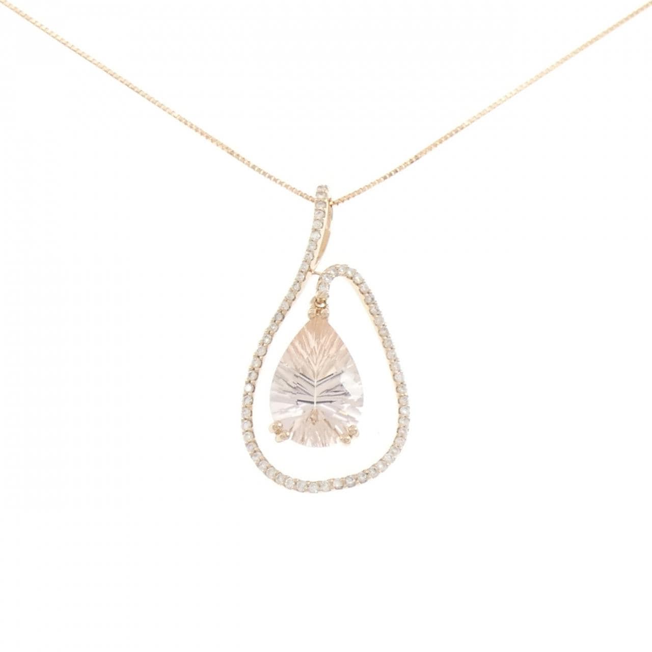 K18PG ベリル ネックレス 4.02CT