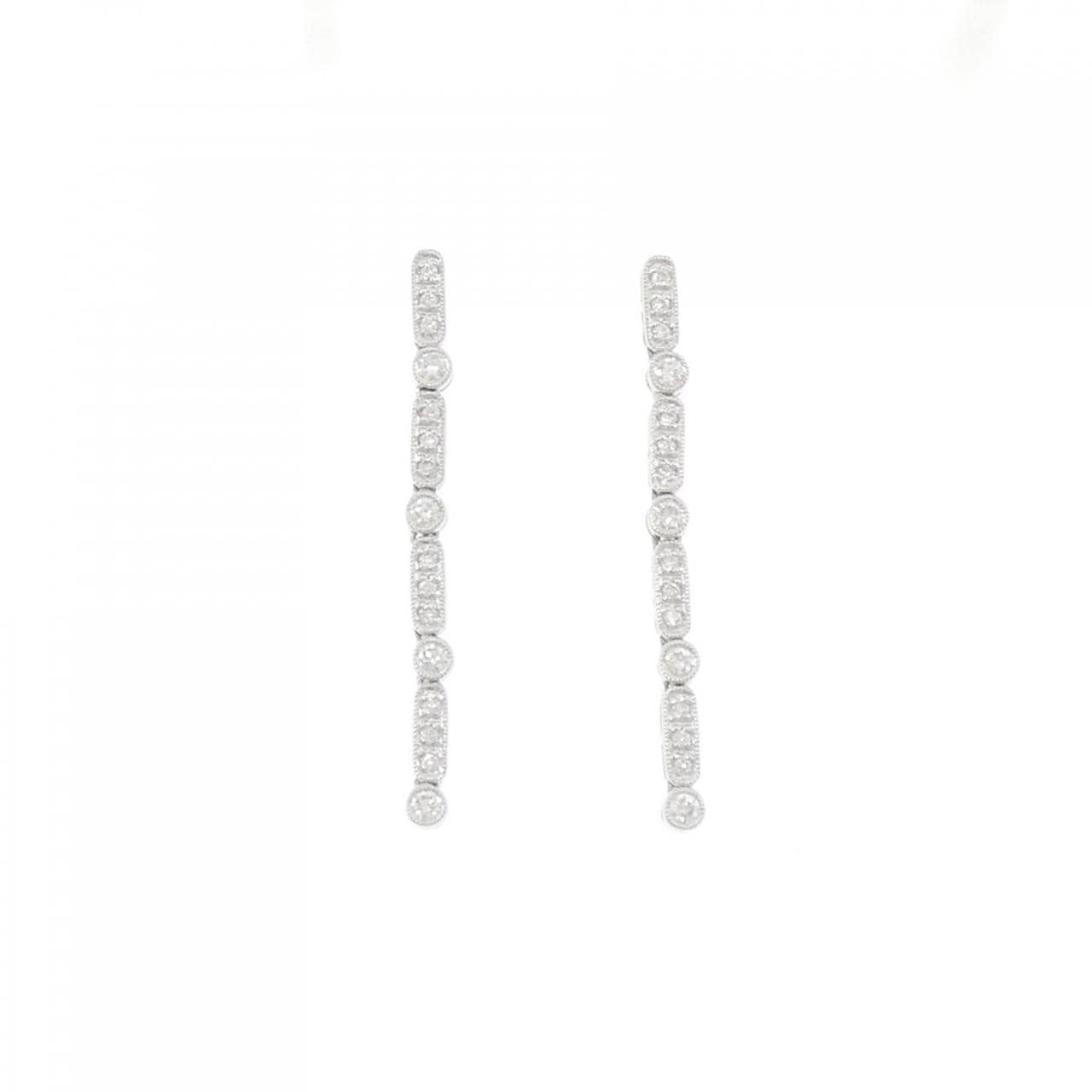 K18WG Diamond earrings