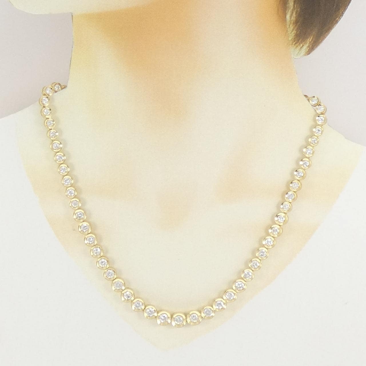 K18YG ダイヤモンド ネックレス 13.13CT