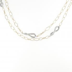 K18YG/K18WG ダイヤモンド ネックレス 0.87CT