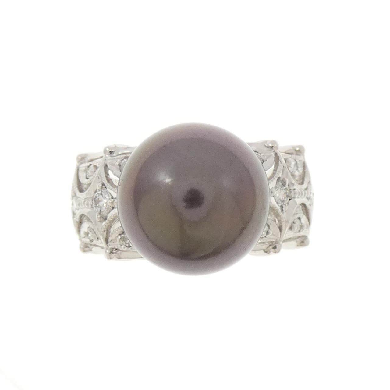 PT900 黒蝶パール リング 12.3mm