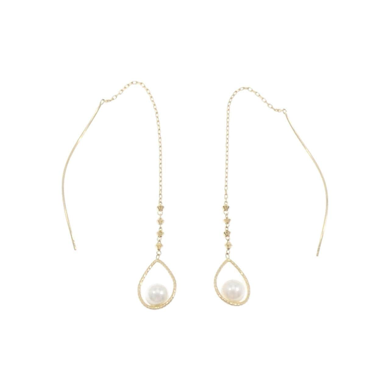 [BRAND NEW] K18YG Akoya pearl earrings 4.3mm