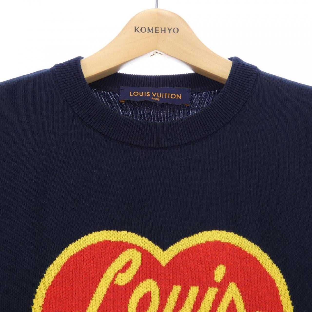 ルイヴィトン LOUIS VUITTON インタルシアジャカードハートクルーネック HMN01WJN5 NIGO ニット