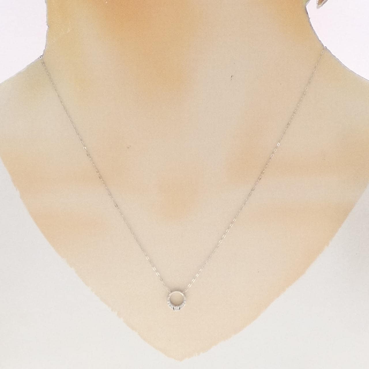 K18WG ダイヤモンド ネックレス 0.06CT