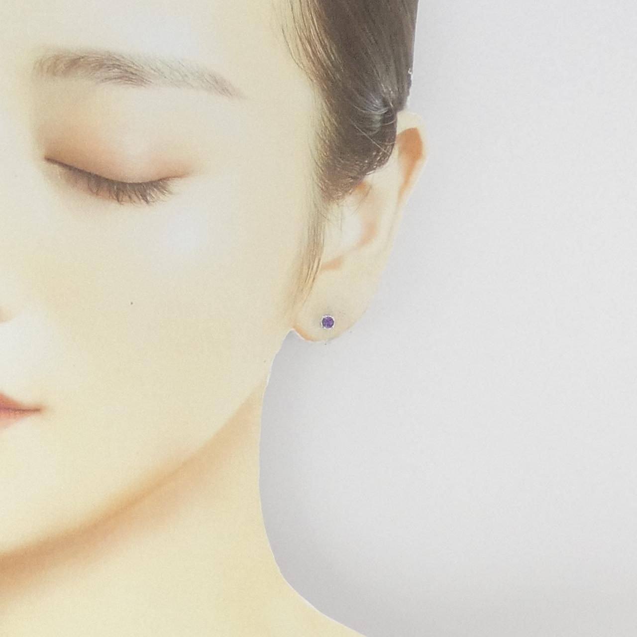 750WG amethyst earrings