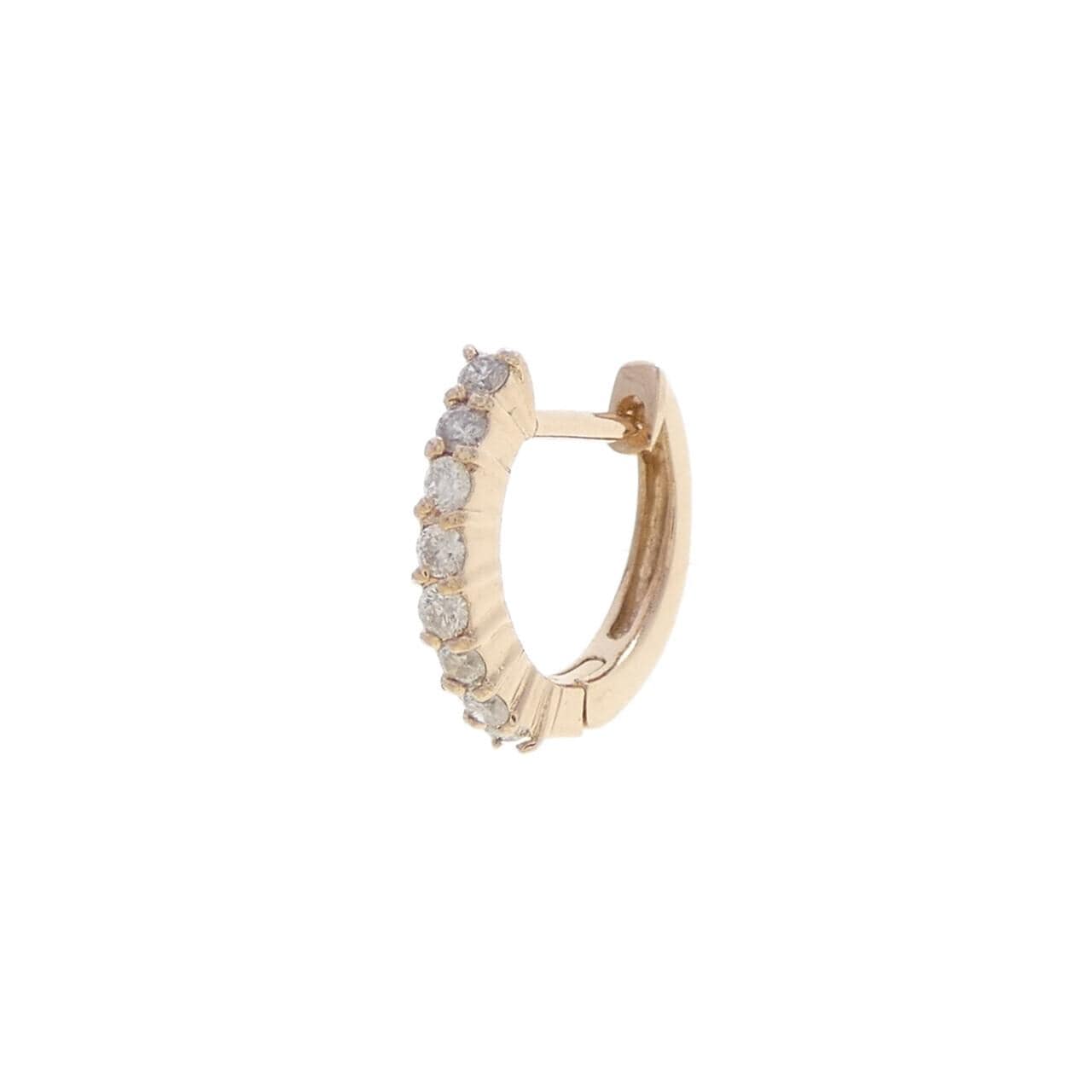 K18PG ダイヤモンド ピアス 0.1CT 片耳