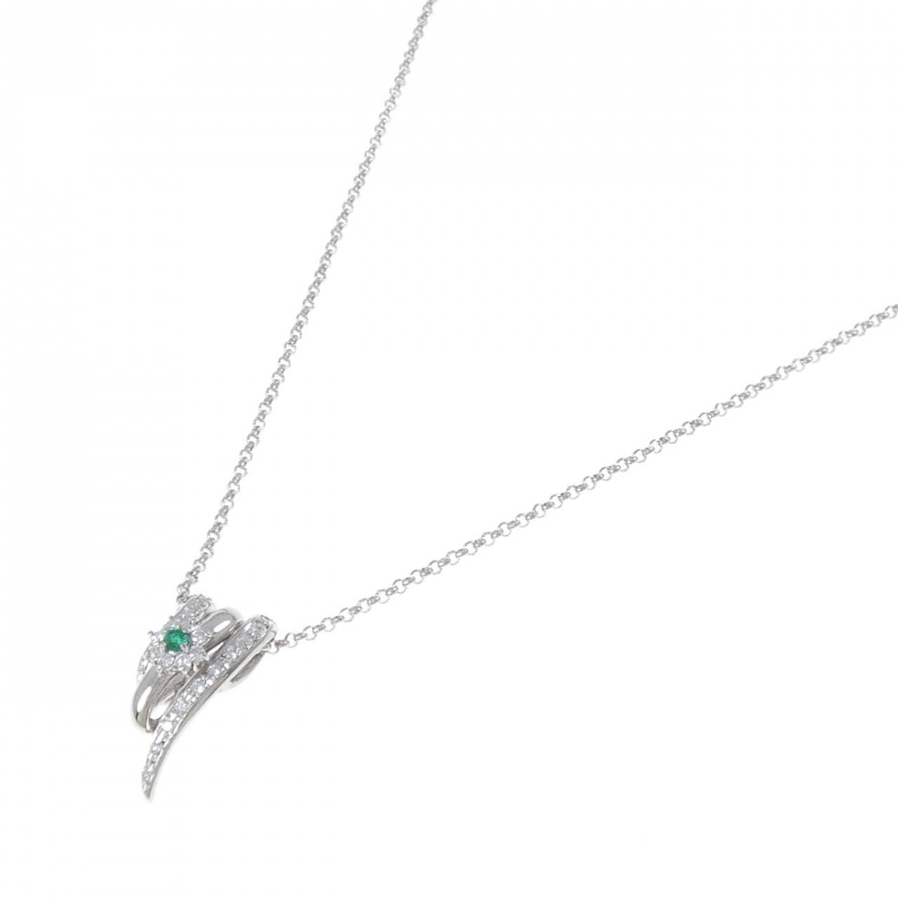 PT900/PT850 2WAY エメラルド ネックレス 0.07CT