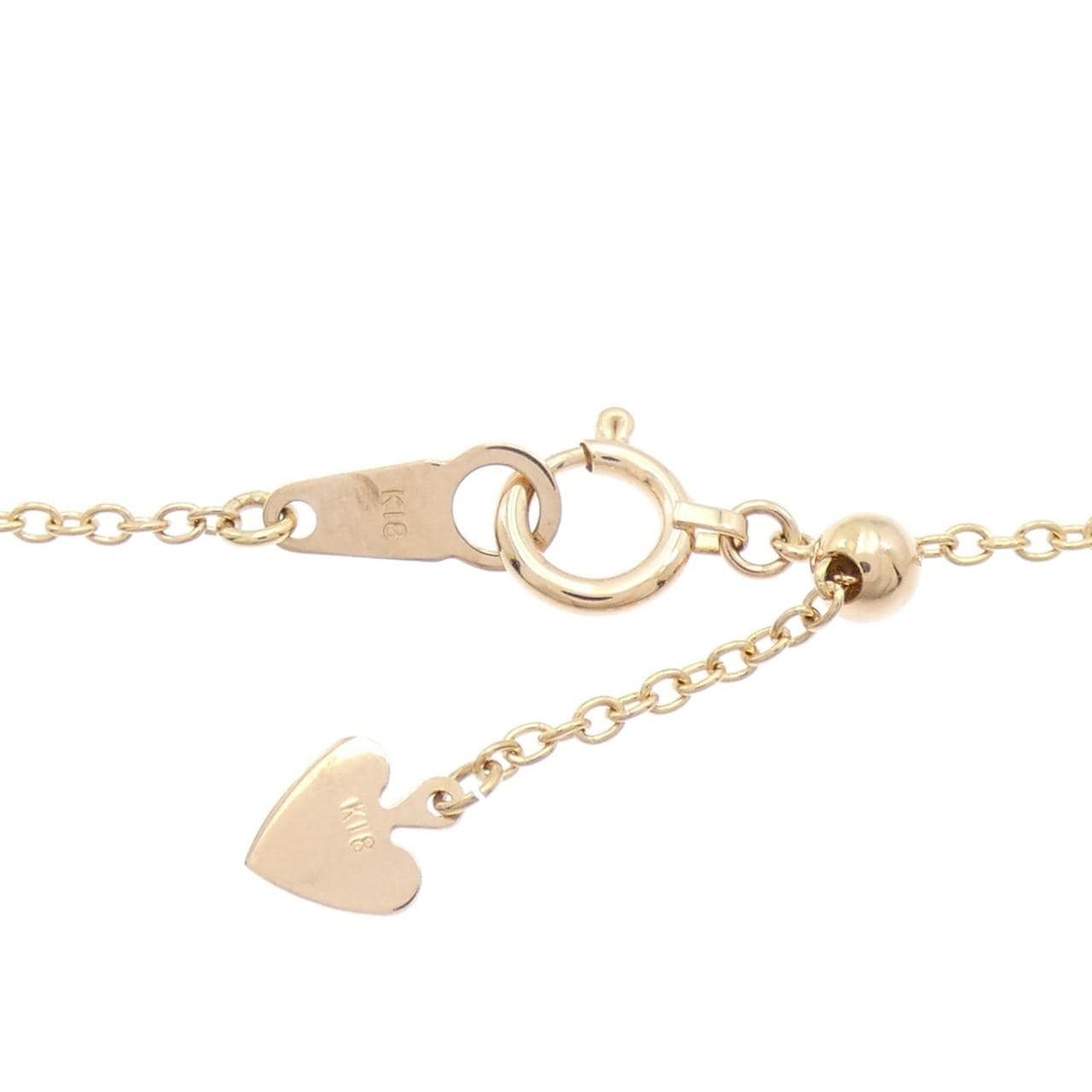 K18PG ケーキ×フォーク カラーストーン ネックレス