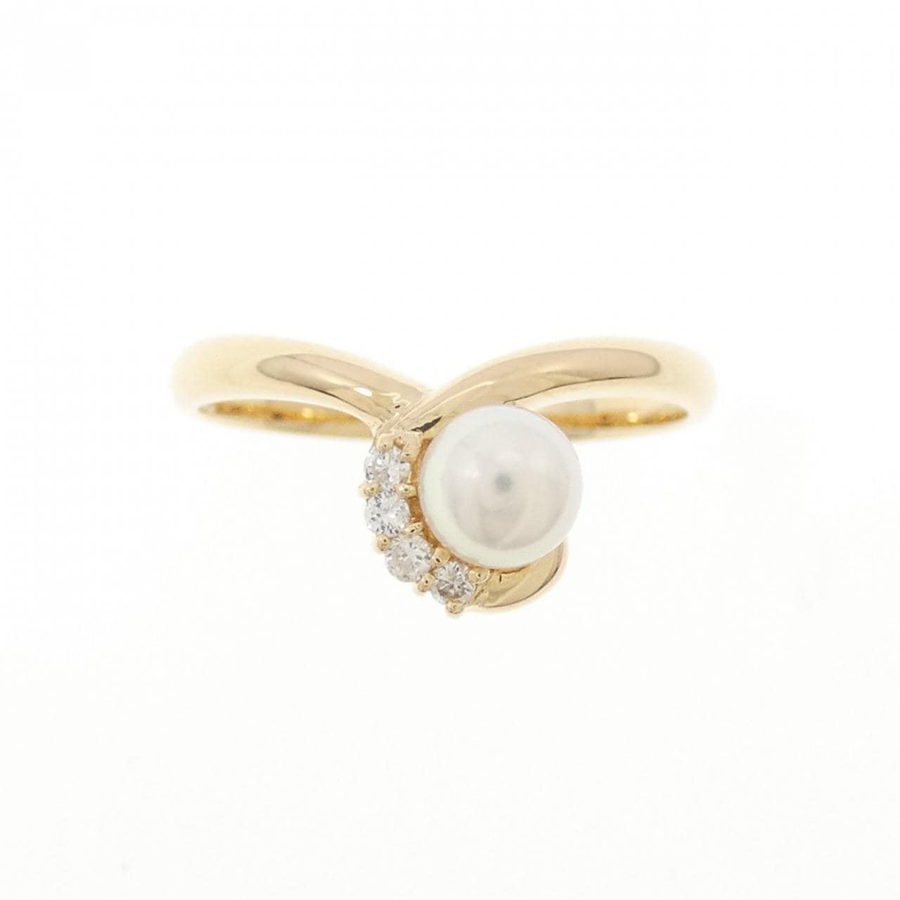 K18YG アコヤパール リング 4.6mm