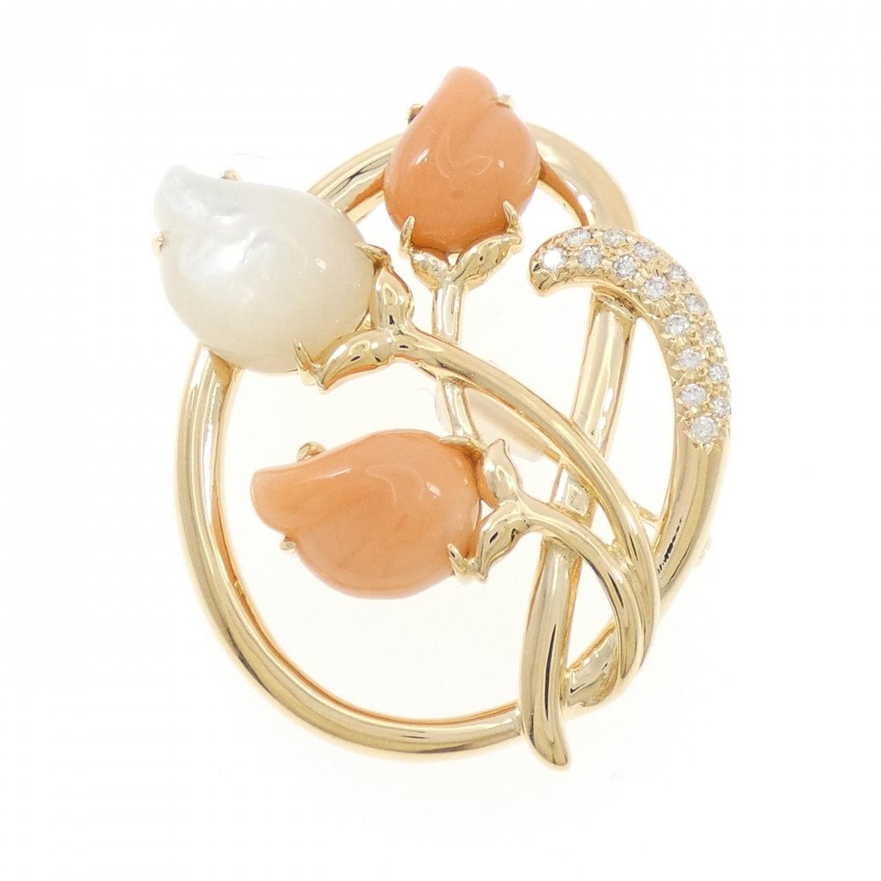 タサキ カラーストーン ブローチ