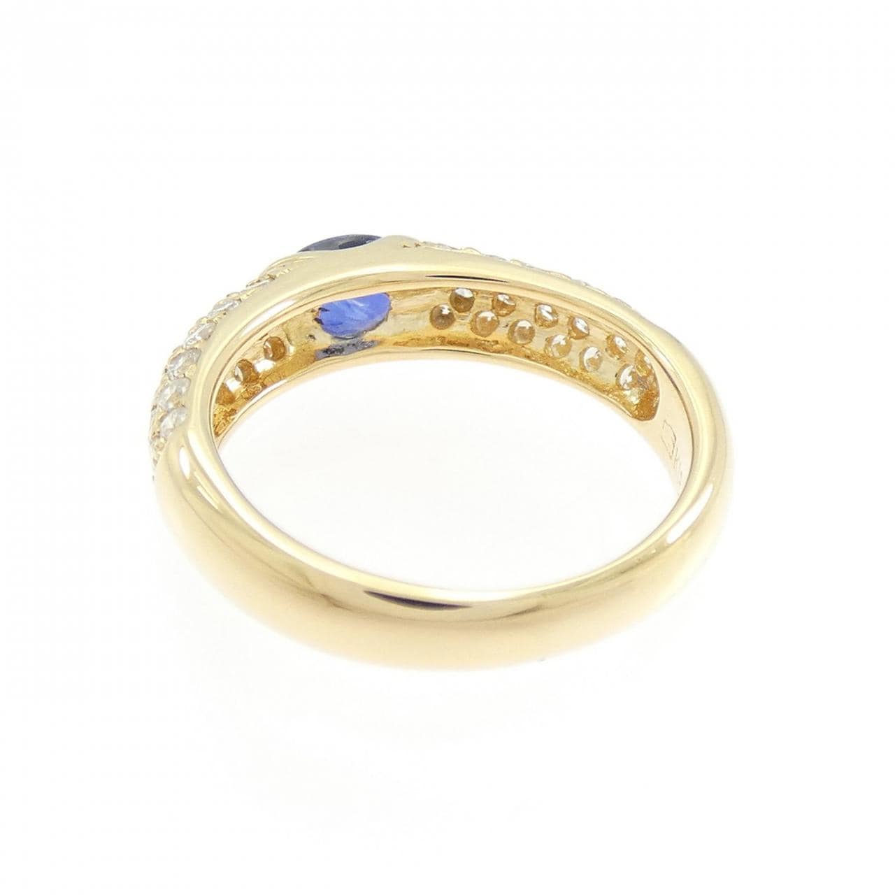 K18YG サファイヤ リング 0.63CT
