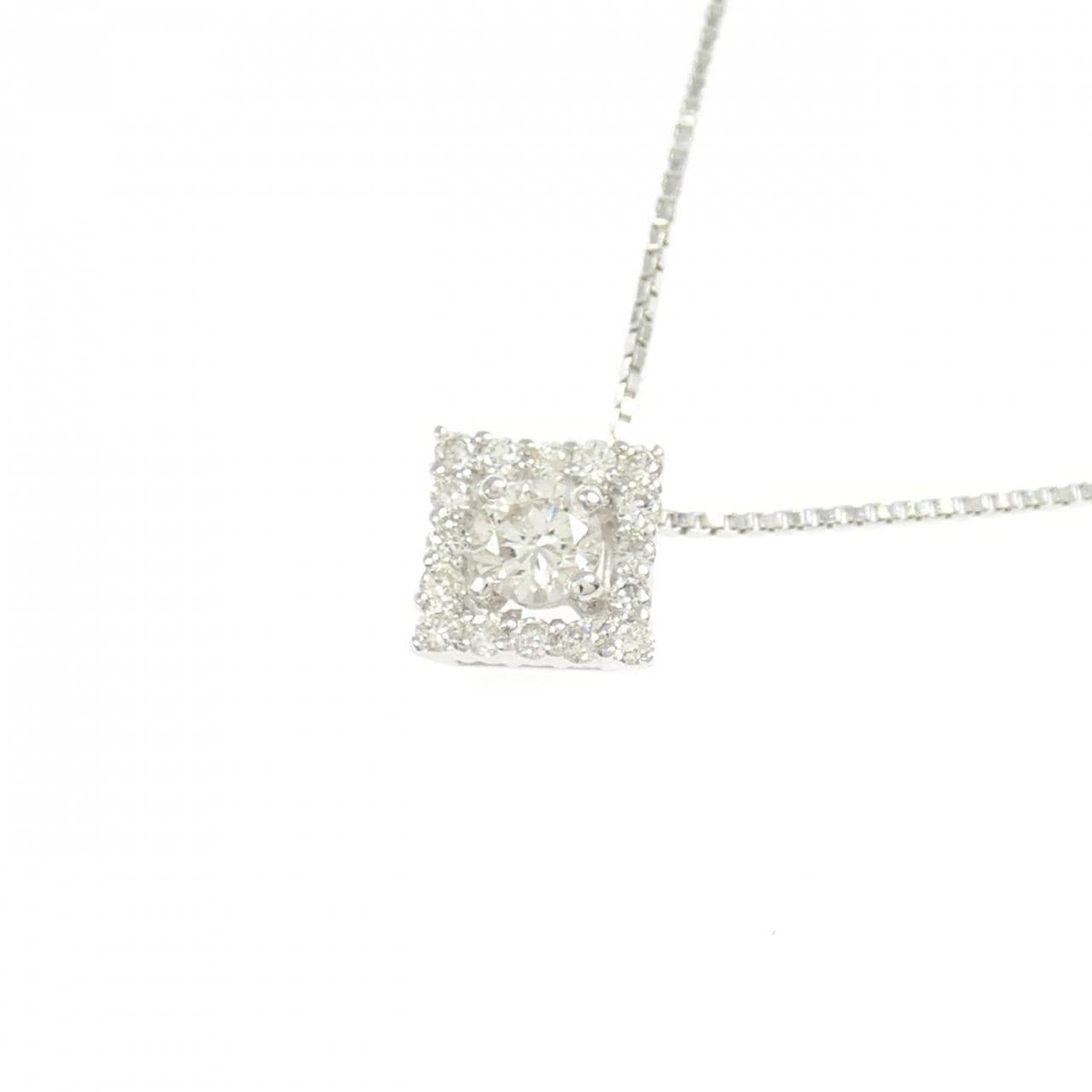 K10WG ダイヤモンド ネックレス 0.18CT