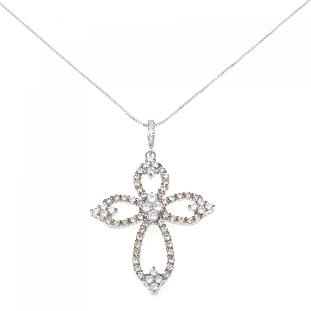 K18WG/K18BG ダイヤモンド ネックレス 1.80CT