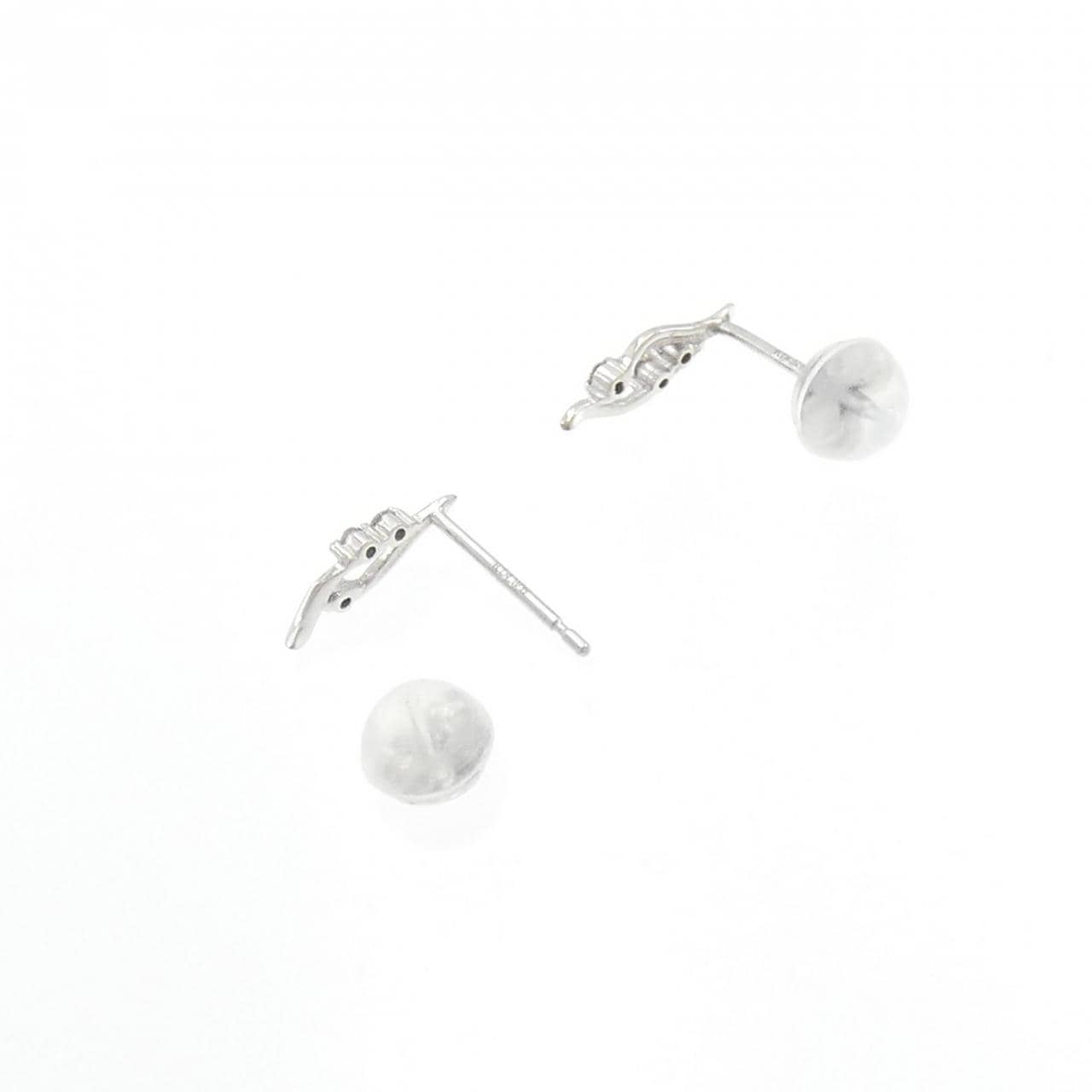 K14WG ダイヤモンド ピアス 0.04CT