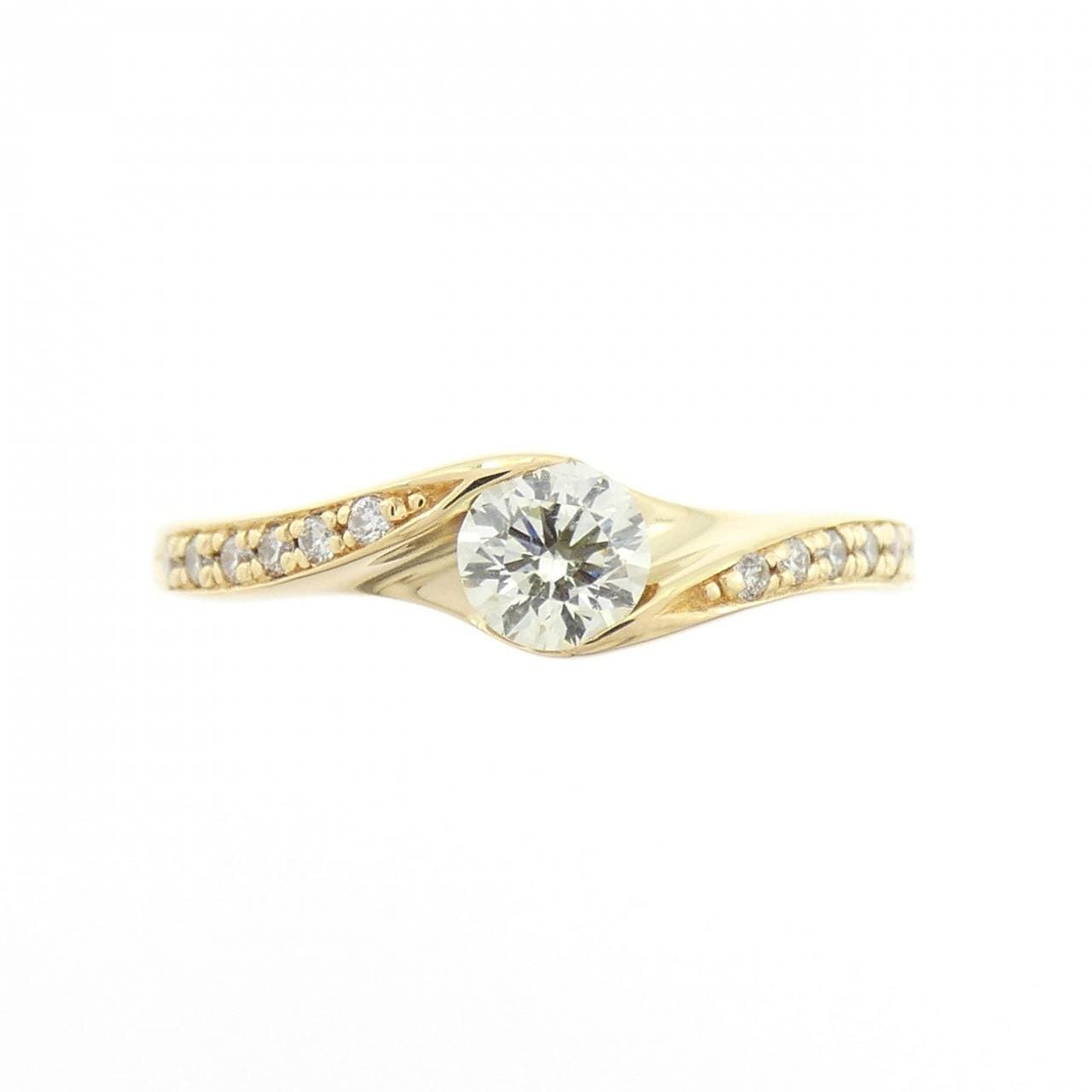 K18YG ダイヤモンド リング 0.257CT