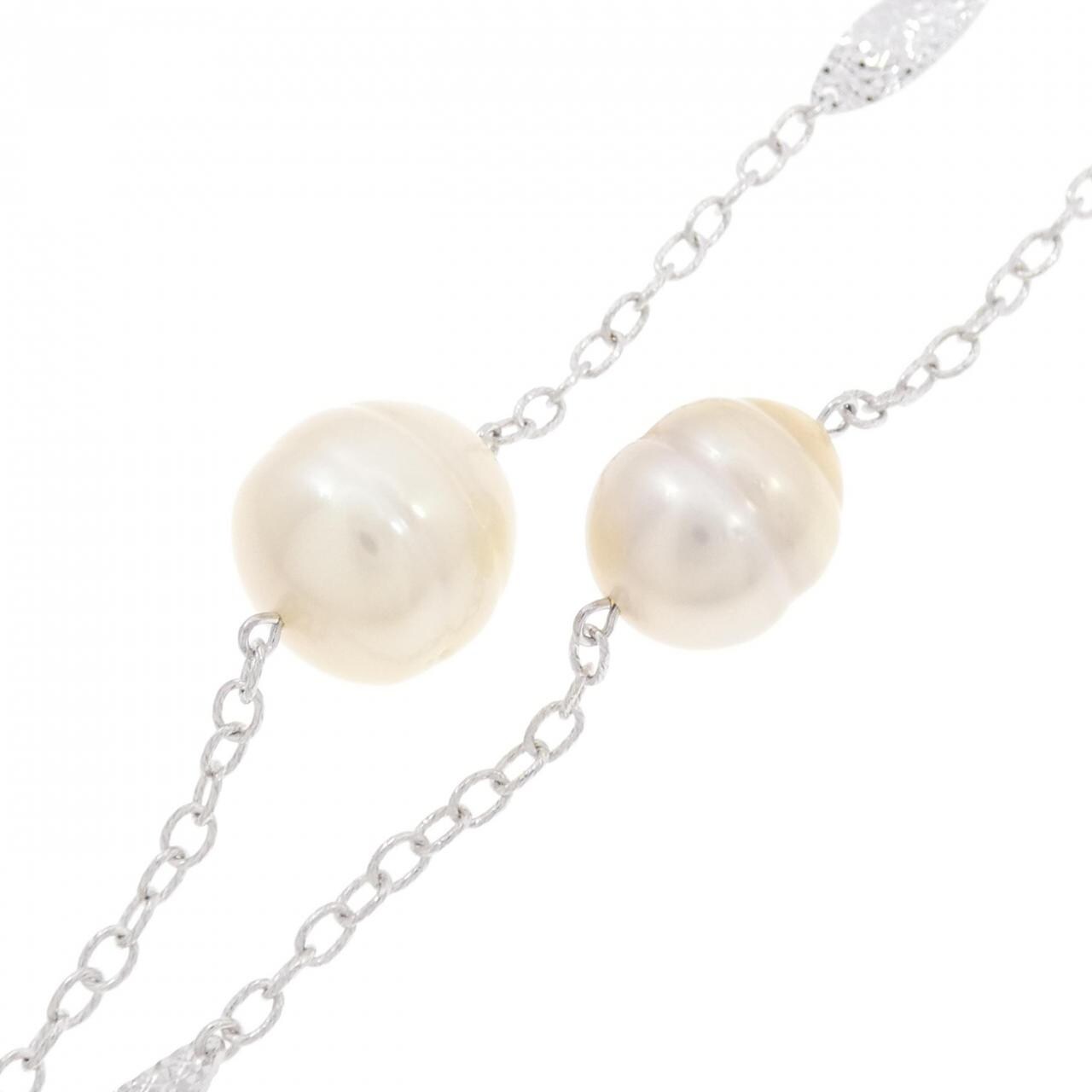 K18WG White Butterfly Pearl necklace