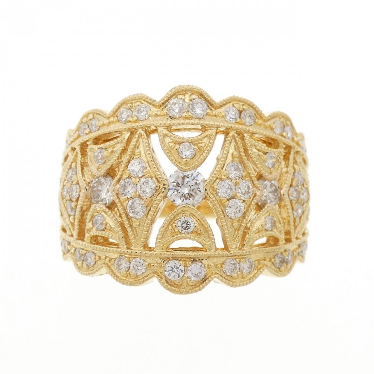 K18YG ダイヤモンド リング 0.85CT