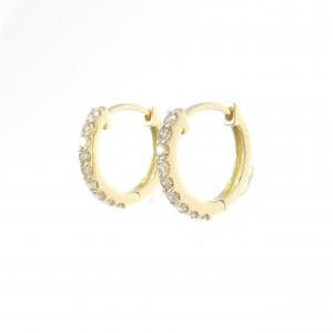 K18YG フープ ダイヤモンド ピアス 0.30CT