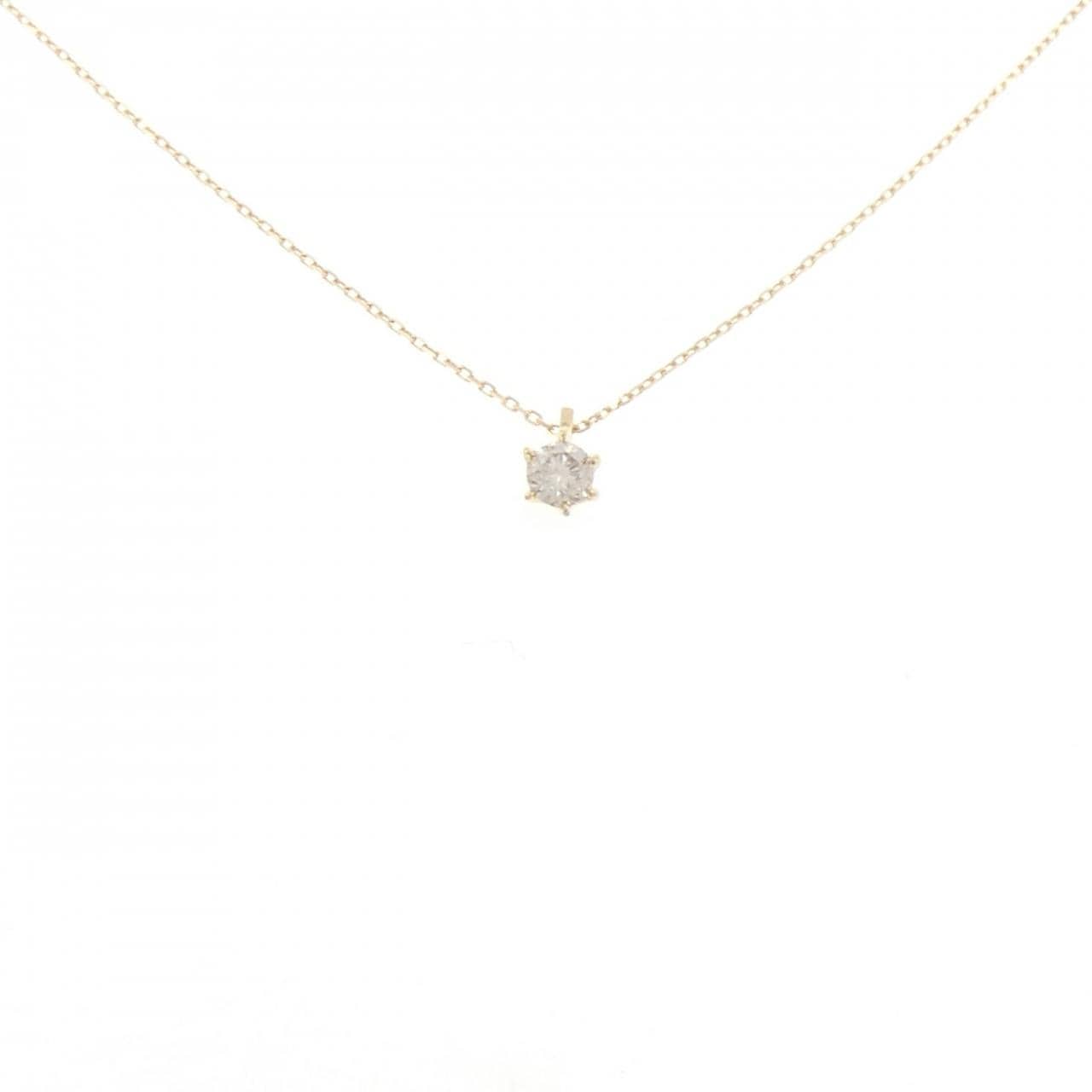 K18YG ソリティア ダイヤモンド ネックレス 0.20CT
