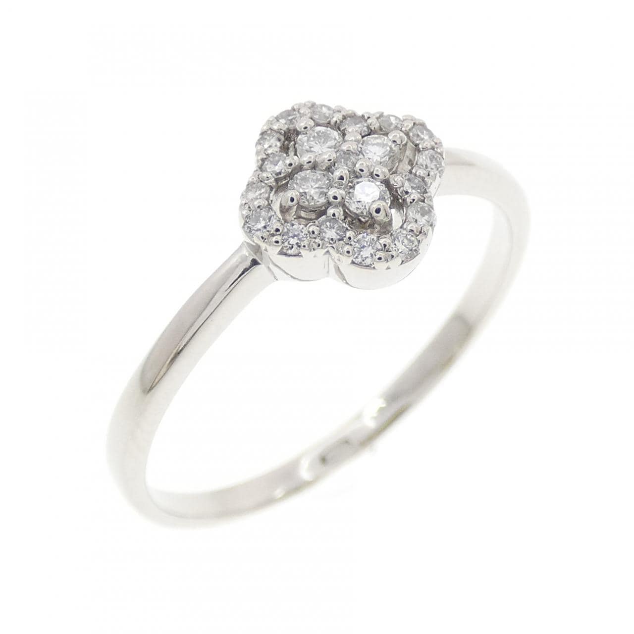 PT850 フラワー ダイヤモンド リング 0.13CT