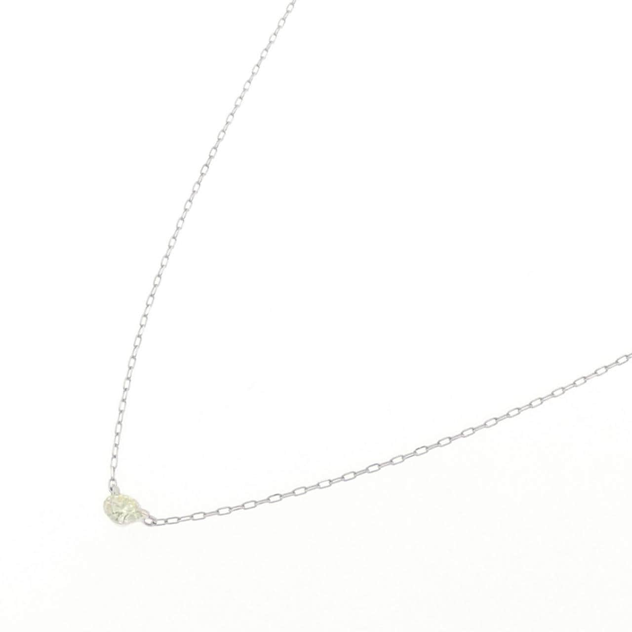 PT900/PT850 ソリティア ダイヤモンド ネックレス 0.19CT