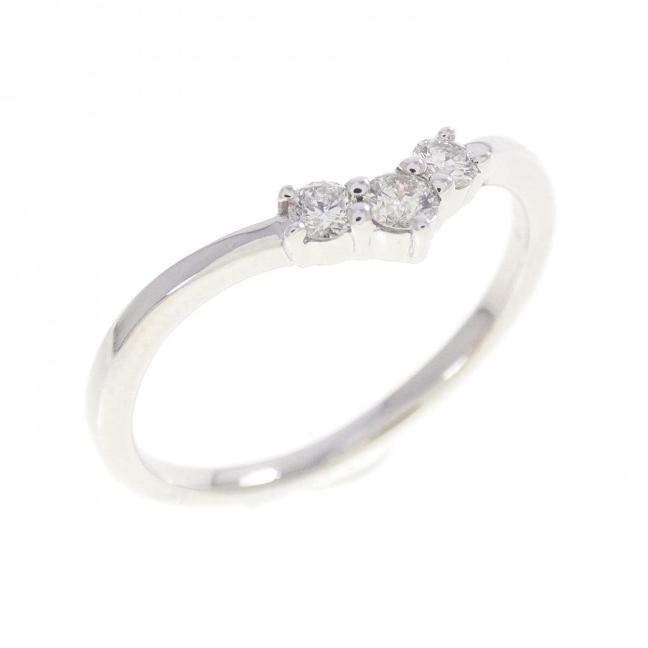 K18WG ダイヤモンド リング 0.13CT