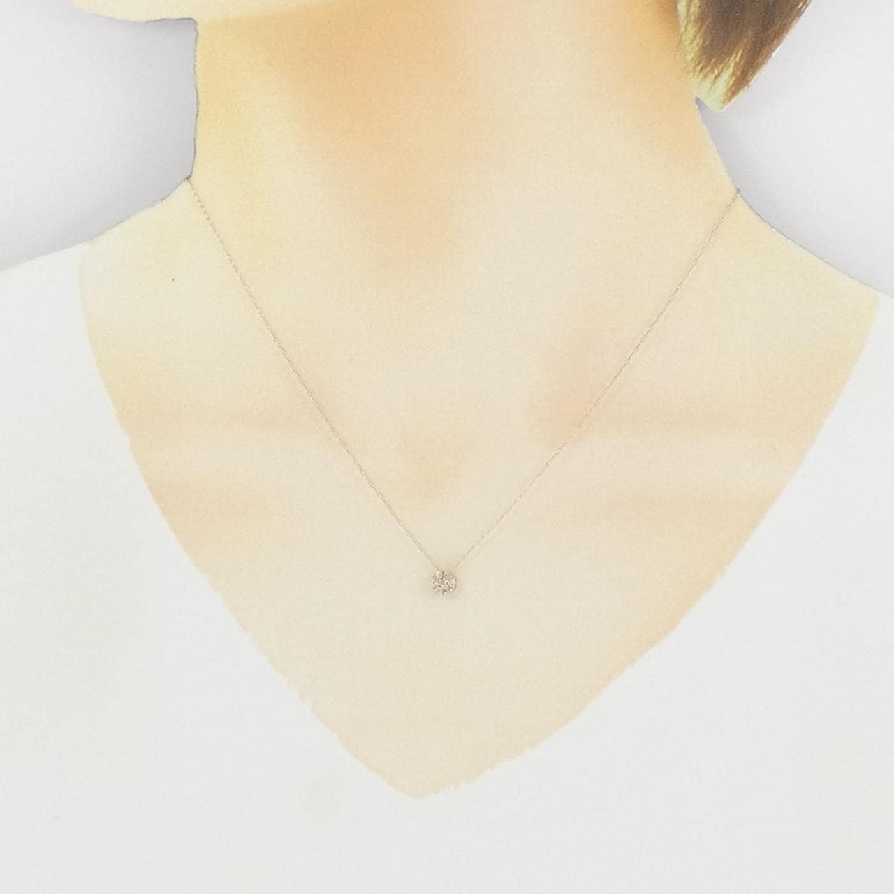 K10PG ダイヤモンド ネックレス 0.10CT