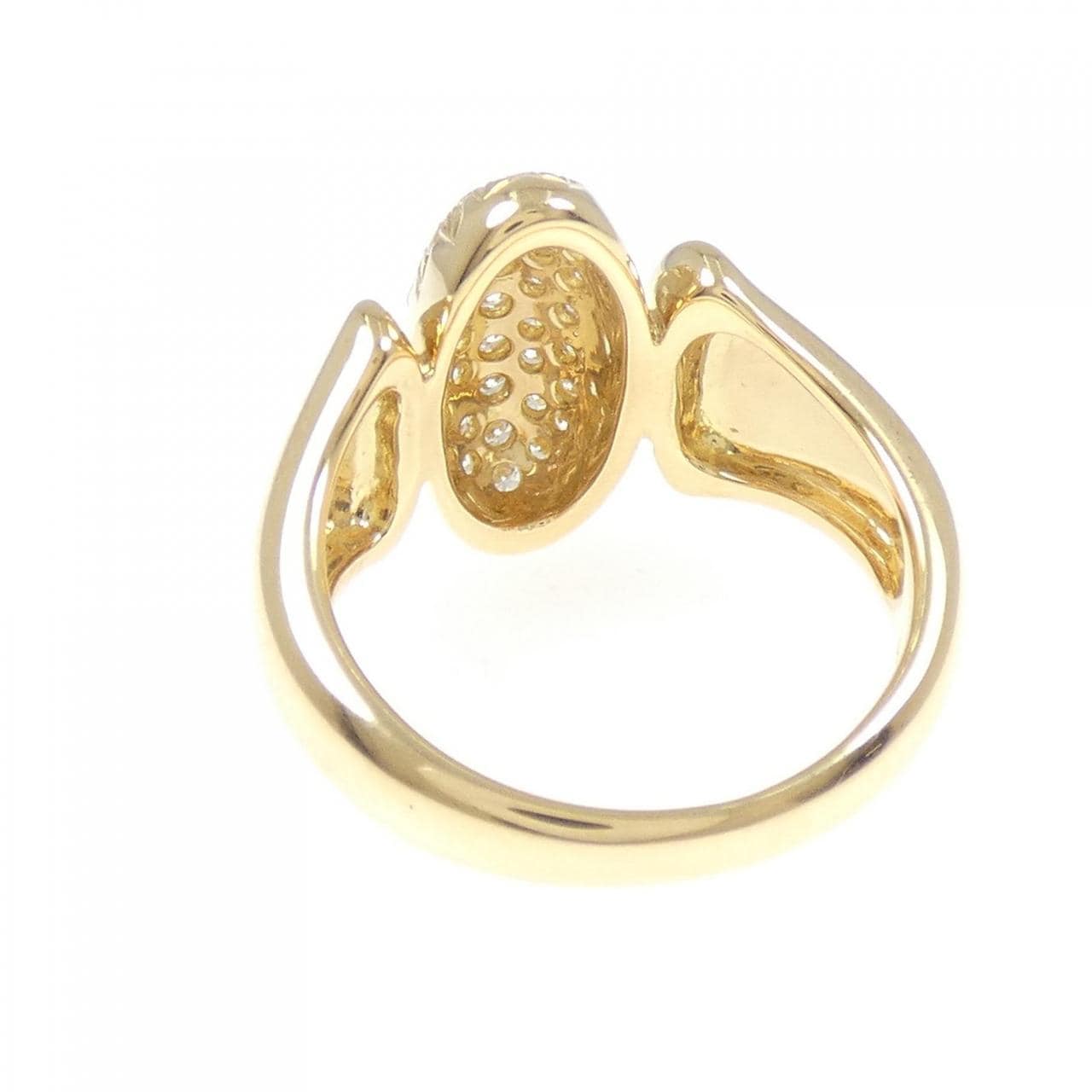 K18YG パヴェ ダイヤモンド リング 0.42CT