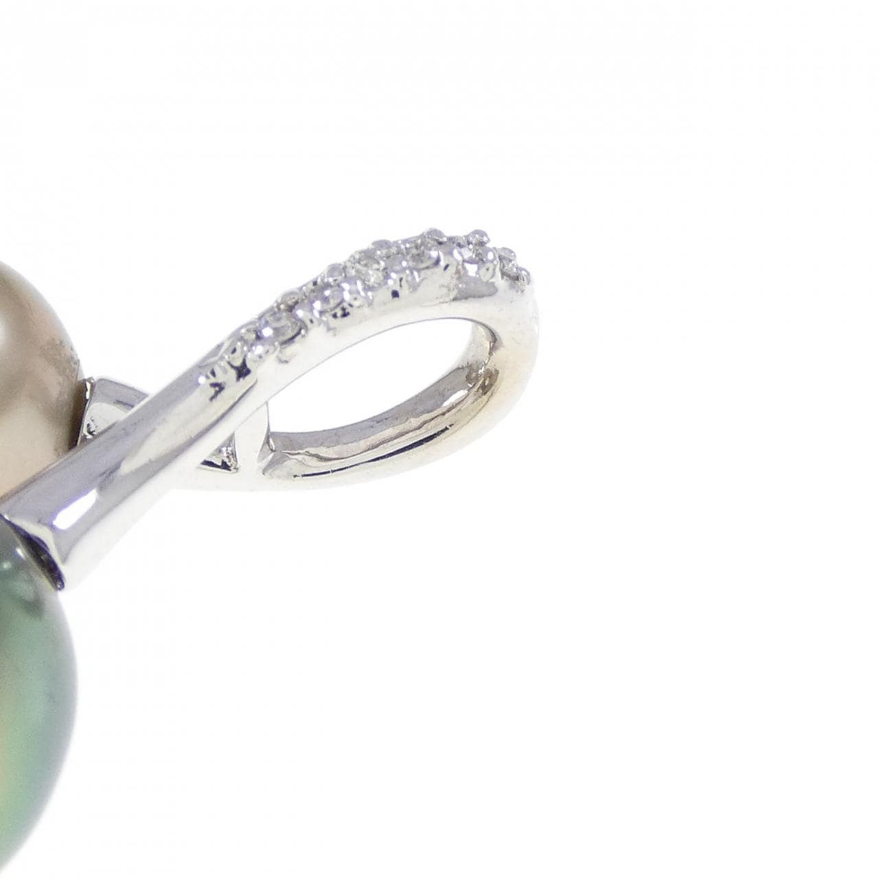 K14WG 黒蝶パール ペンダント