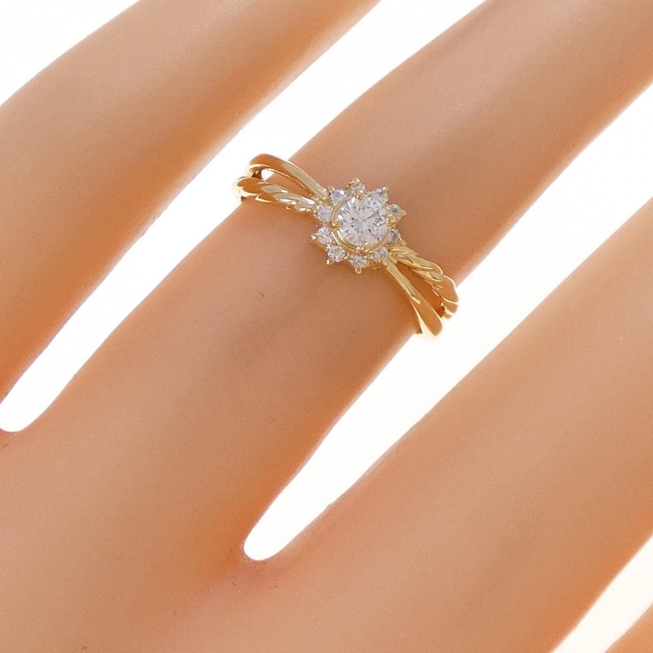 K18YG ダイヤモンド リング 0.11CT