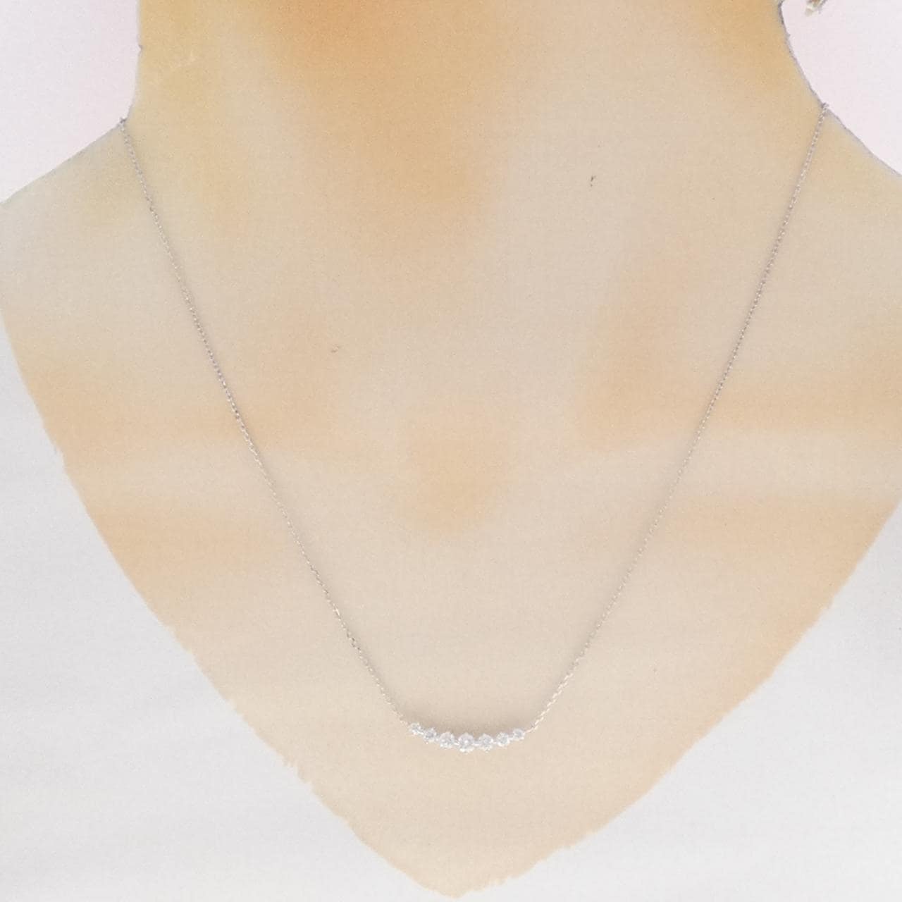 K18WG ダイヤモンド ネックレス 0.38CT