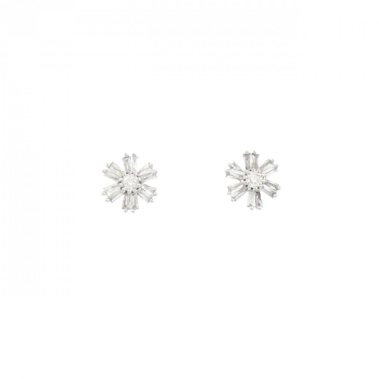 K18WG ダイヤモンド ピアス 0.24CT