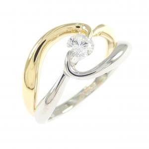 K18YG/PT900 ダイヤモンド リング 0.25CT