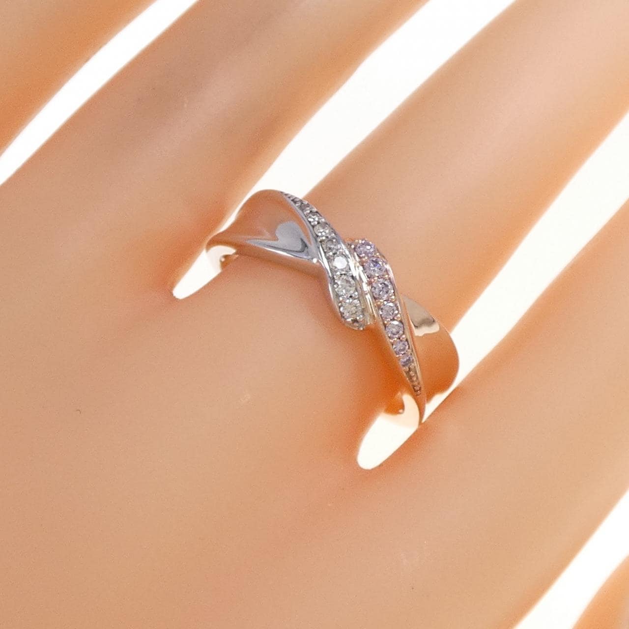 K18YG/K18WG ダイヤモンド リング 0.17CT